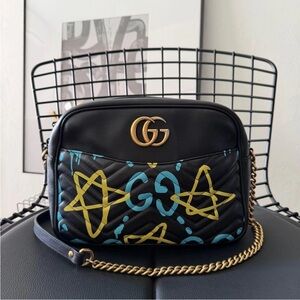 Gucci Black and Gold Calf leather Women's Bag